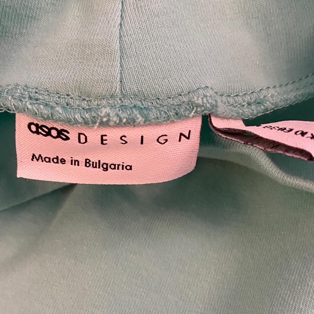 Asos Mint Aqua Long Sleeve Women's Cop Turtleneck Top - Picture 6 of 8